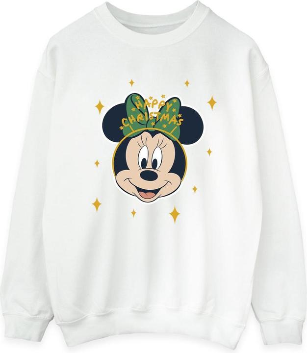 Actual product image Disney Womens/Ladies Minnie Mouse Happy Christmas Sweatshirt (S)