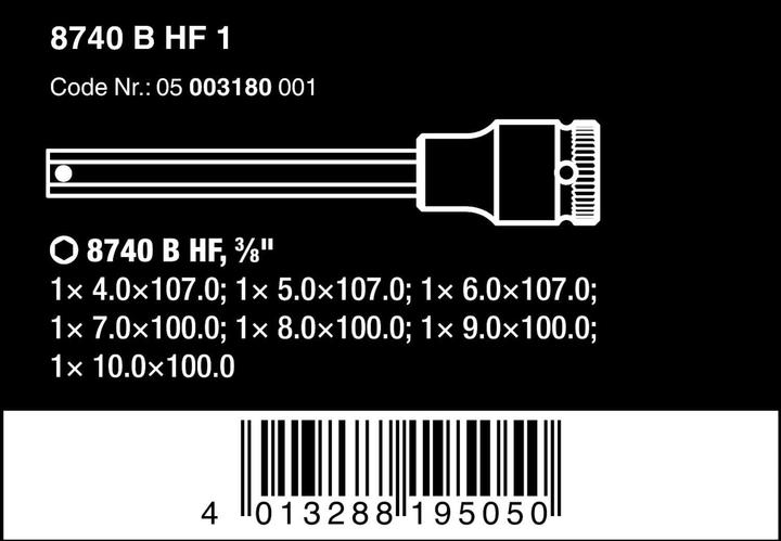 Produktbild Wera 8740 B Hf 1 (3/8")