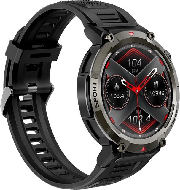 Actual product image Giewont Veltori VT140-1 Smartwatch, schwarzes Silikonarmband