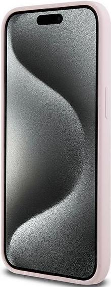 Actual product image Karl Lagerfeld KLHMP15LSCMKCRHP iPhone 15 Pro 6.1" różowy/pink hardcase Silicone Karl & Choupette Ma (Apple iPhone 15 Pro)