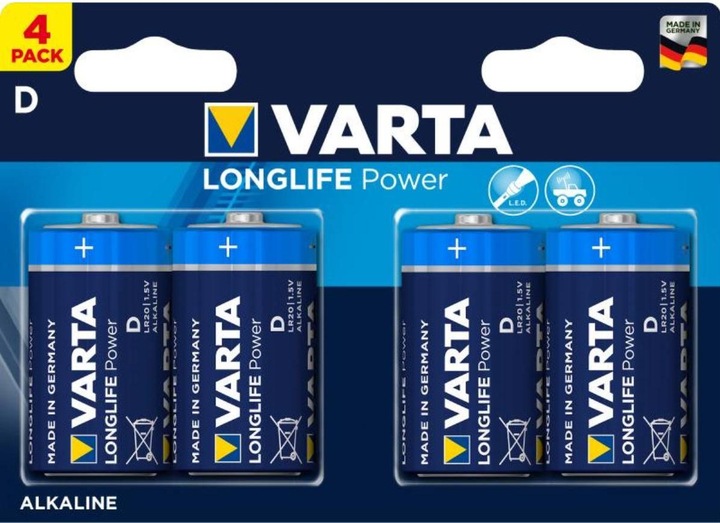 Immagine prodotto Varta potenza a lunga durata (4 pz., D, 16500 mAh)