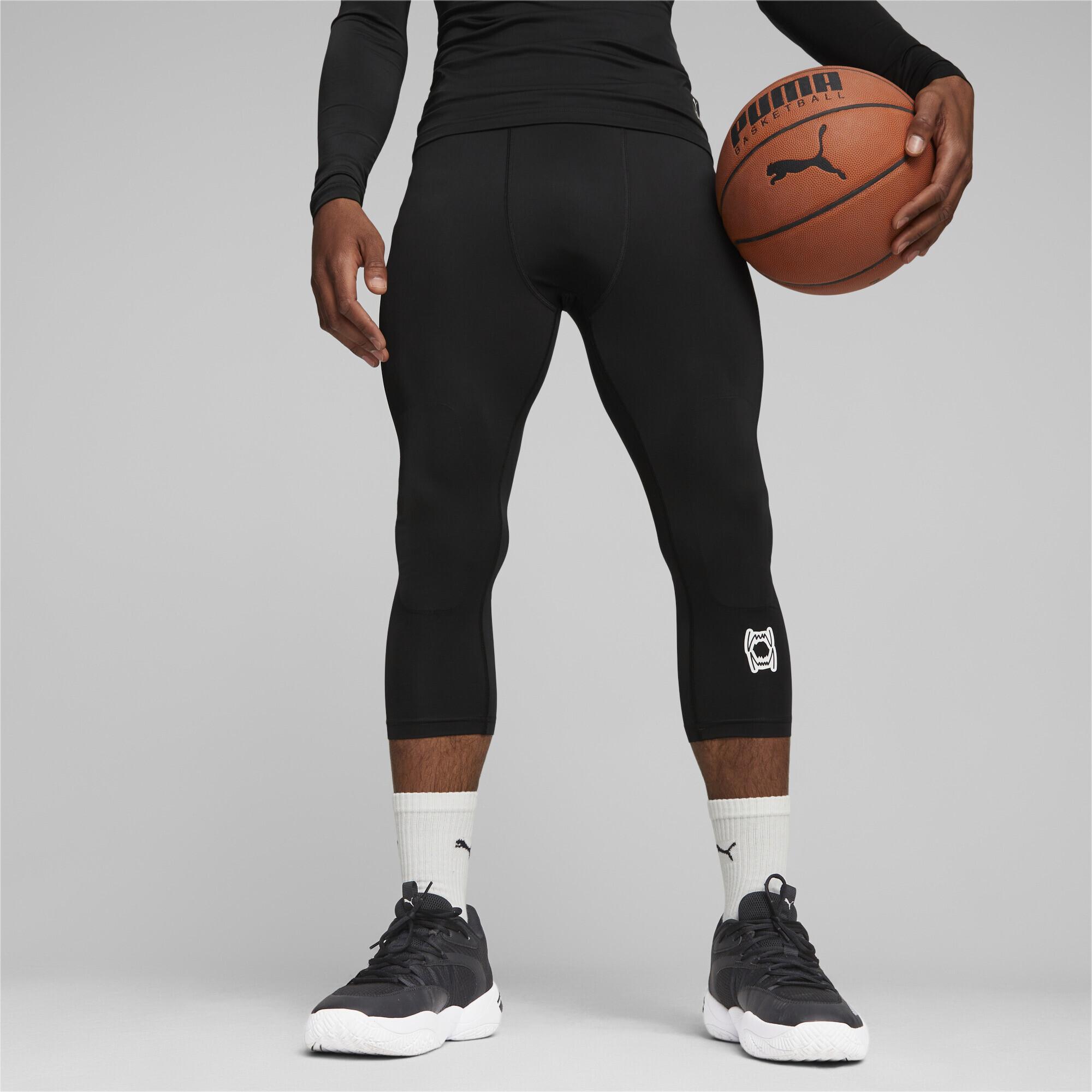 Thumbnail - Puma, Herren, Tights, Hoops Team 3/4 Tight Baselayer (XL), Schwarz, XL
