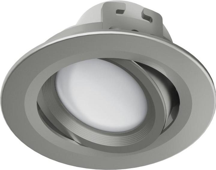 Actual product image Hama WLAN LED recessed spotlight, 5W, control by voice/app, adjustable, satin nickel (380 lm)