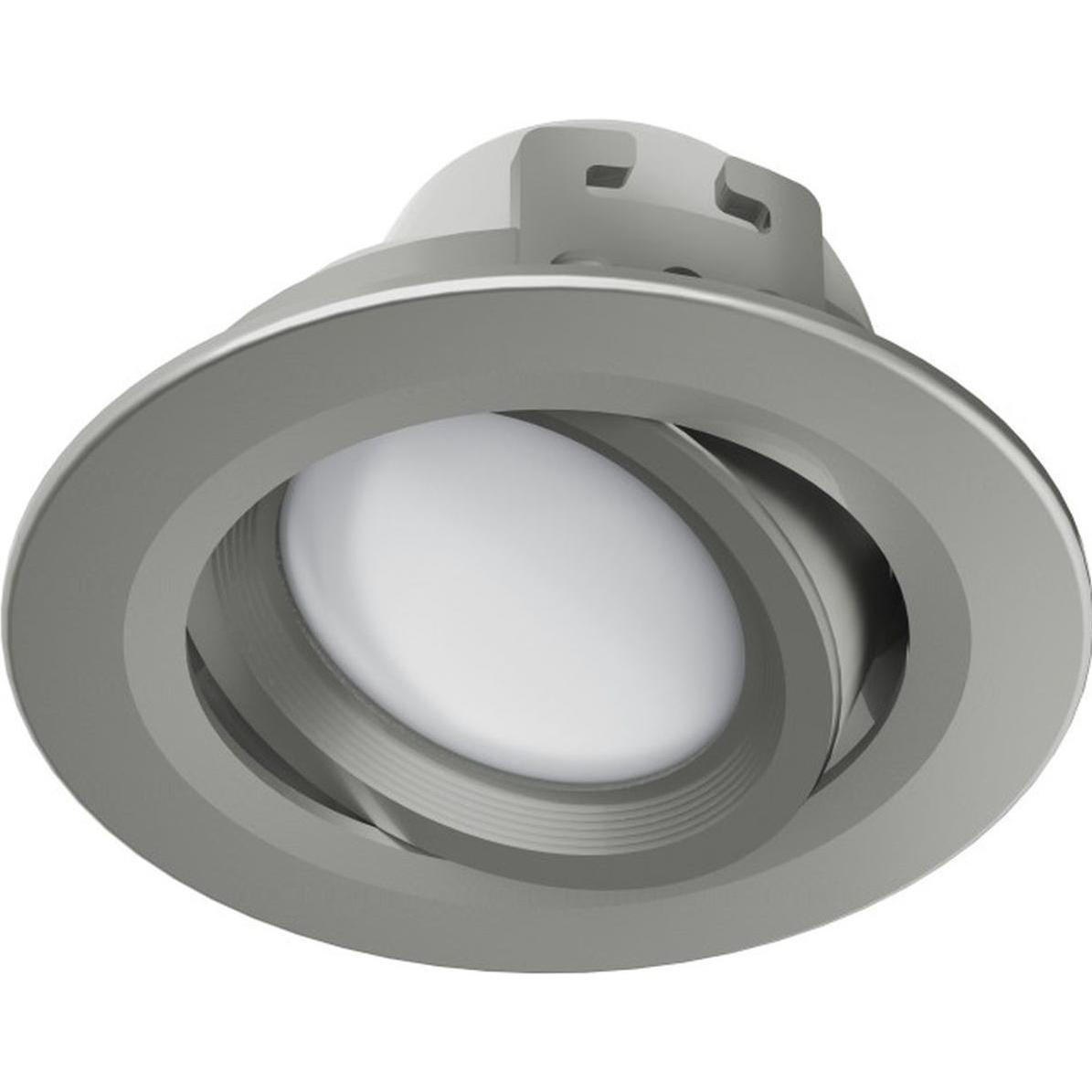 Hama, Applique + Plafoniera, Faretto da incasso WLAN LED, 5W, comando vocale/app, regolabile, nichel satinato (380 lm)
