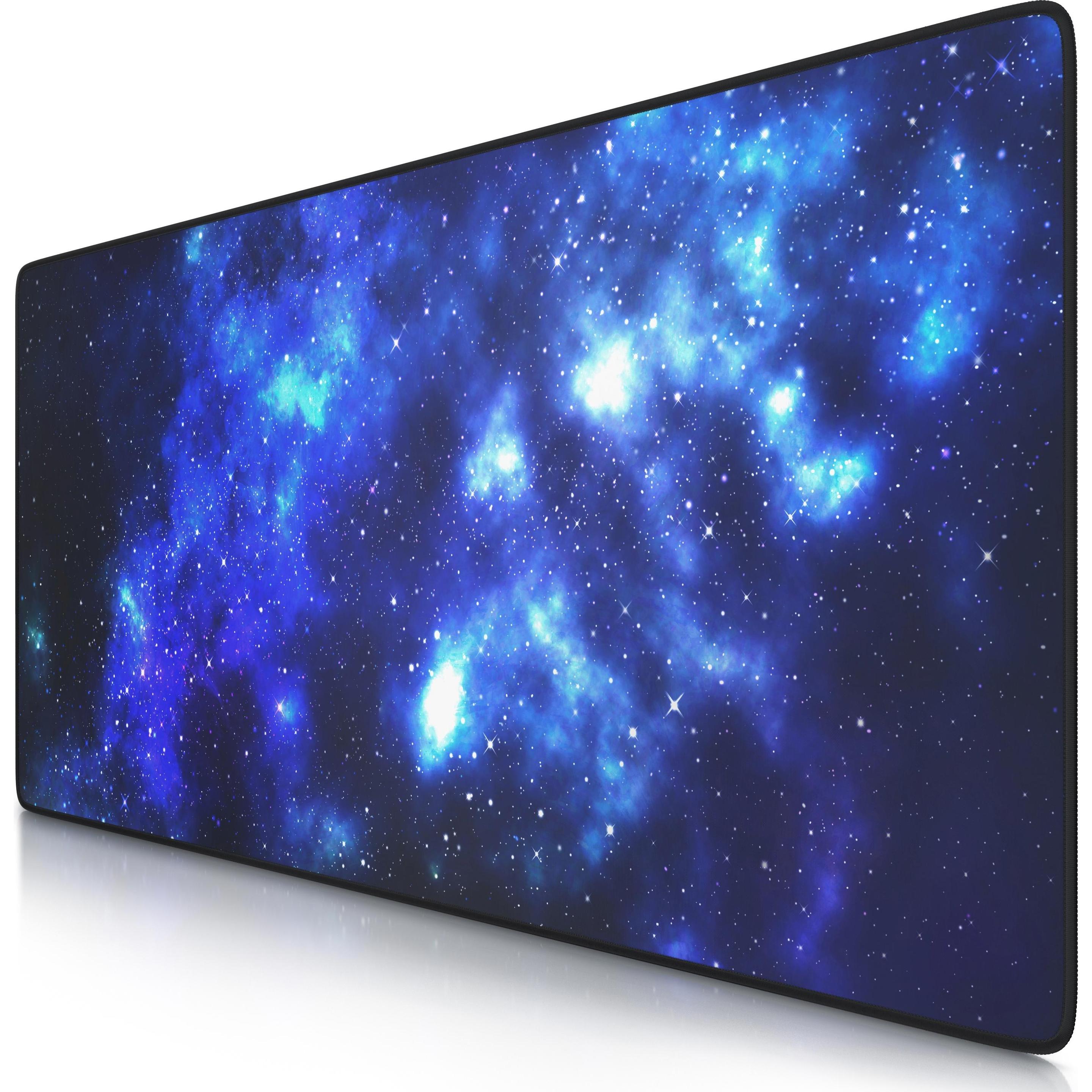 CSL Gaming Mauspad, XXL Mausmatte 900 x 400mm, Präzision & Geschwindigkeit, Blaue Sterne (XXL), Mausmatte, Schwarz