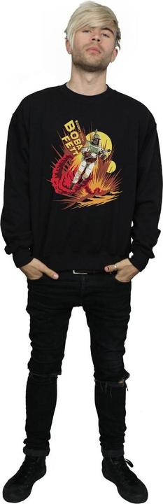 Actual product image Star Wars Mens Boba Fett Rocket Powered Sweatshirt (L)