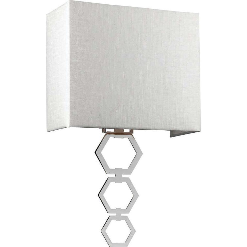 Elstead Lighting, Wandleuchte + Deckenleuchte, Ria Wandleuchte E27 Medium Poliertes Chrom Elfenbeinfarbe (E27)