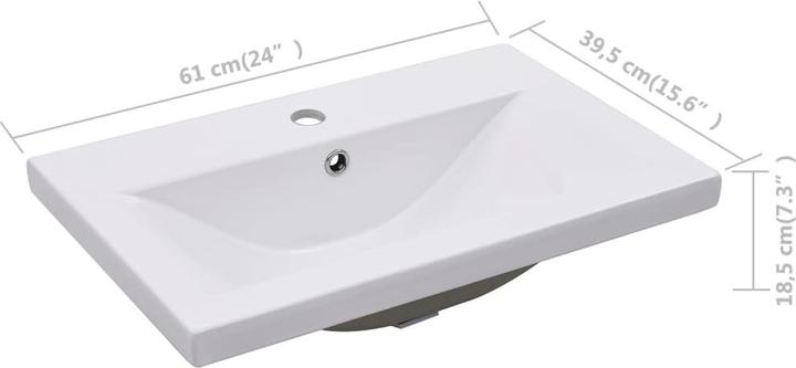 Produktbild VidaXL Waschbeckenunterschrank und Waschbecken (80 x 38.5 x 48 cm)
