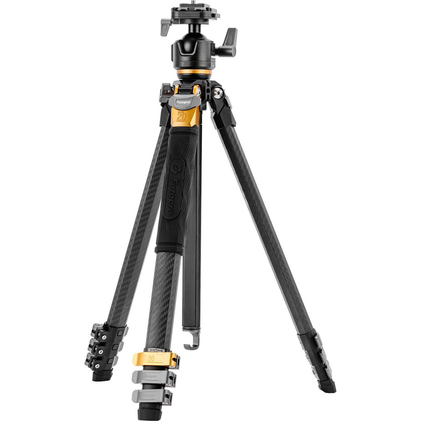 Fotopro Origin + O 7H Carbon Tripod 20th Anniversary Edition Black / Gold, Treppiede