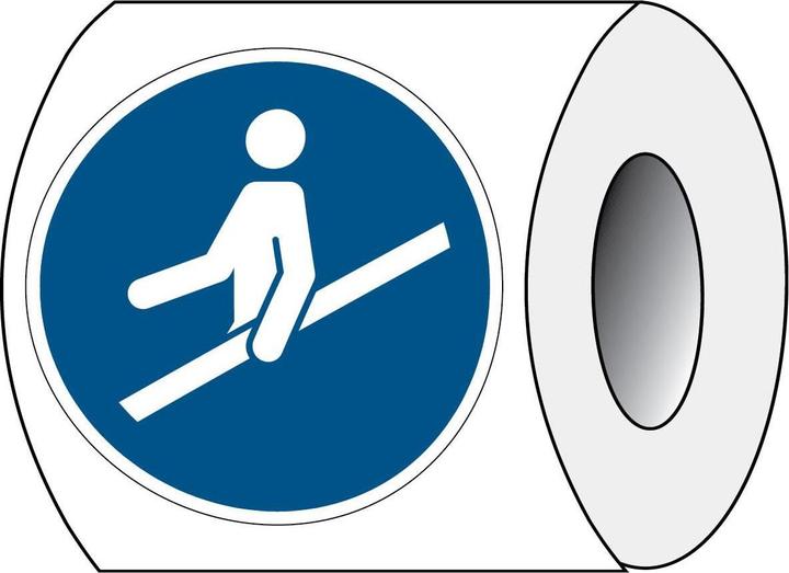 Actual product image Brady ISO 7010 PIC M012 B-7541 ISO safety labelling - Handrail use Laminated pole