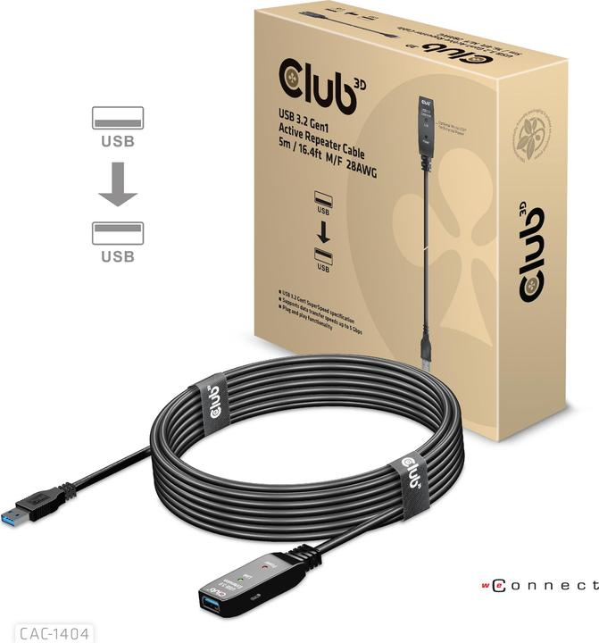 Immagine prodotto Club 3D USB A - USB A (5 m, USB 3.2 Gen 2x2)