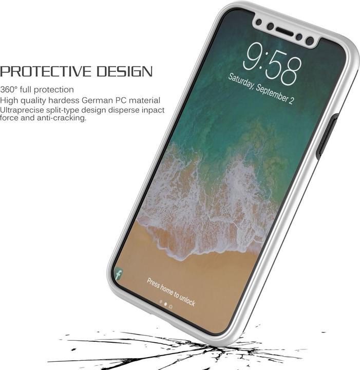 Produktbild König Design Handyhülle für Samsung Galaxy S7 Edge Schutzcase Backcover Bumper Etuis Silber (Samsung Galaxy S7 Edge)