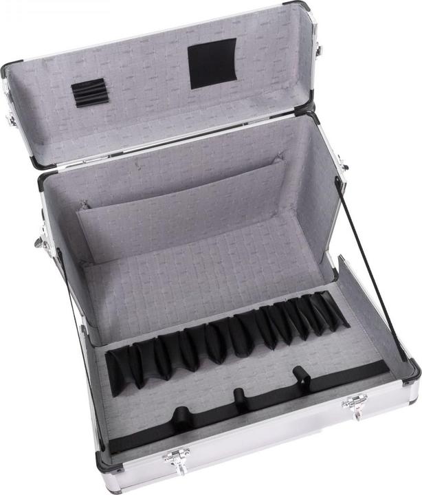 Actual product image Dema Trolley Alu-Koffer "Silver Stripe" / Pilotenkoffer