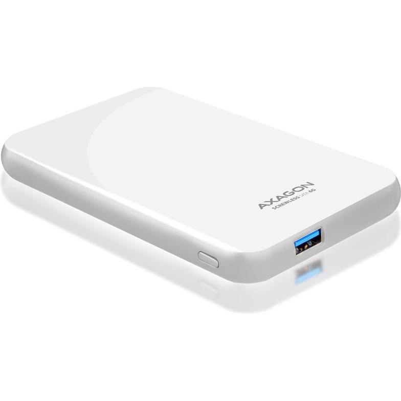 Axagon EE25-F6S externes 2,5"-Gehäuse, USB3.0 /SATA 6G, Kunststoff (2.5"), Festplattengehäuse, Weiss