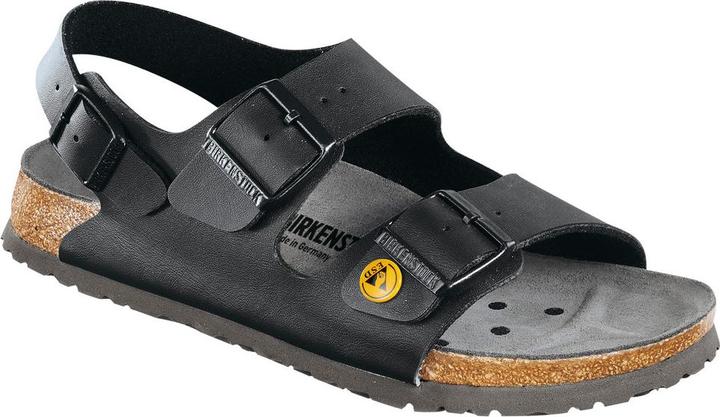 Birkenstock Milano ESD Birko-Flor Schwarz