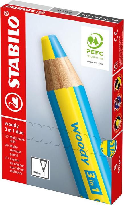 Produktbild STABILO Woody 3 In 1 Duo Weiss/apricot (1x)