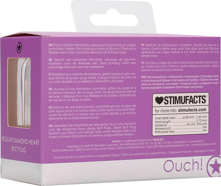 Immagine prodotto Ouch! Plug anale a cuore di diamante