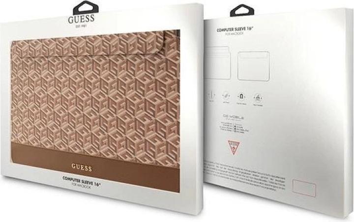 Actual product image Guess Sleeve GUCS16HGCFSEW 16" brązowy/brown GCube Stripes (16")