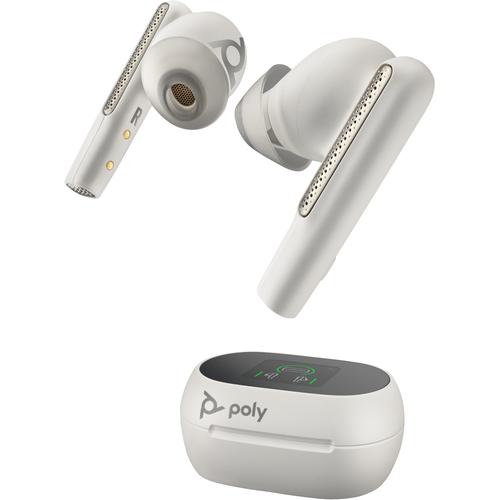 Poly Voyager Free 60+ (Kabellos, USB-C), Office Headset, Weiss