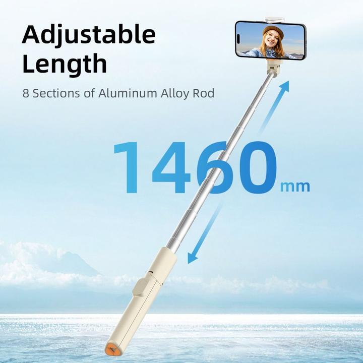 Actual product image Tech-Protect Selfie-Stick L09S mit Stativ - beige