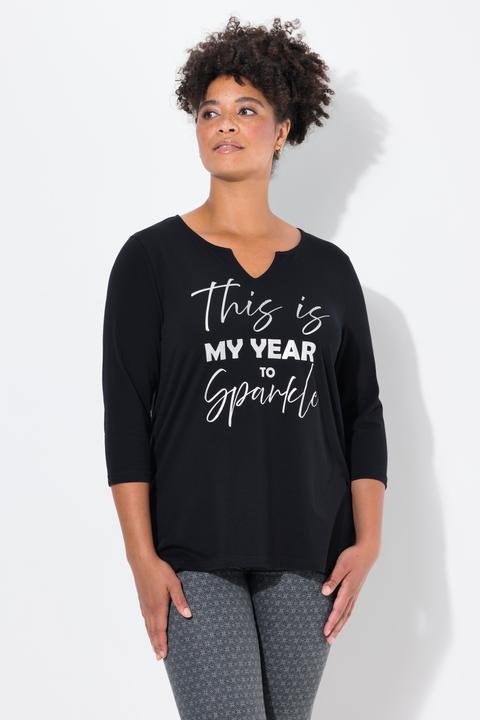 Image du produit Janet & Joyce T-Shirt, A-Linie, Statement-Druck, 3/4-Ärmel (50)