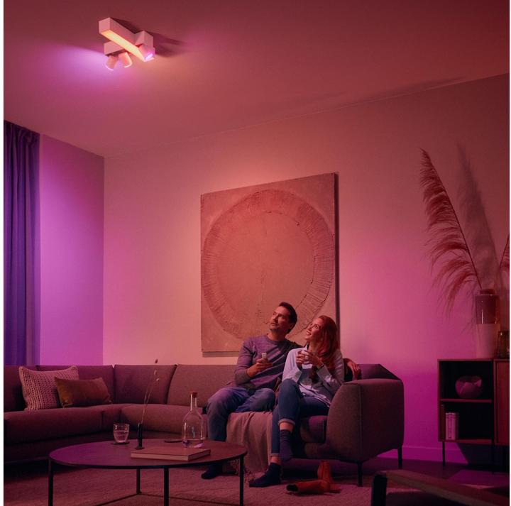 Produktbild Philips White Col. Amb. Ensis Pendelleuchte Weiss und DimmSwitch (4750 lm)