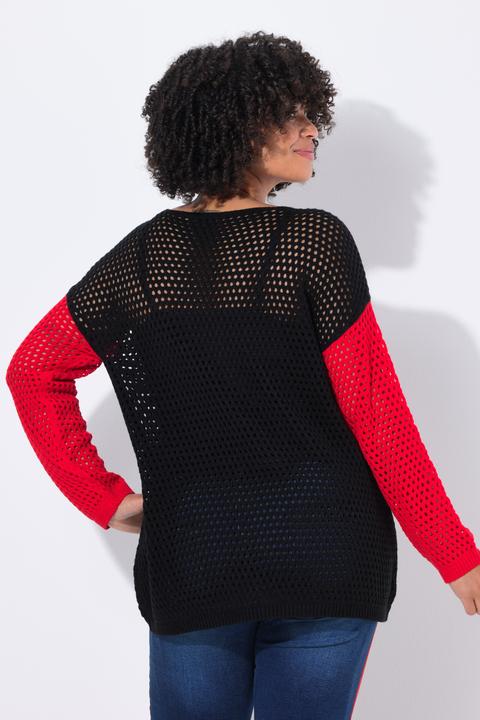 Image du produit Angel of Style Pull en maille ajourée, motif tête de mort, coupe Relaxed Fit (50, 52)
