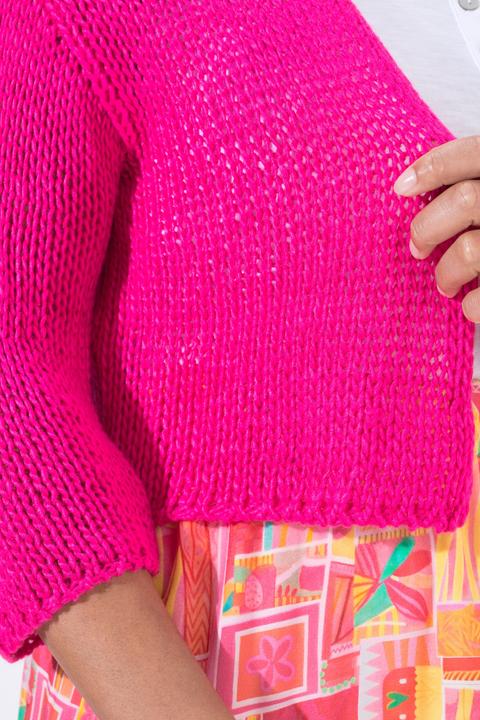 Produktbild Angel of Style Lochstrick-Jacke, oversized, offene Form, 3/4-Ärmel (58, 60)