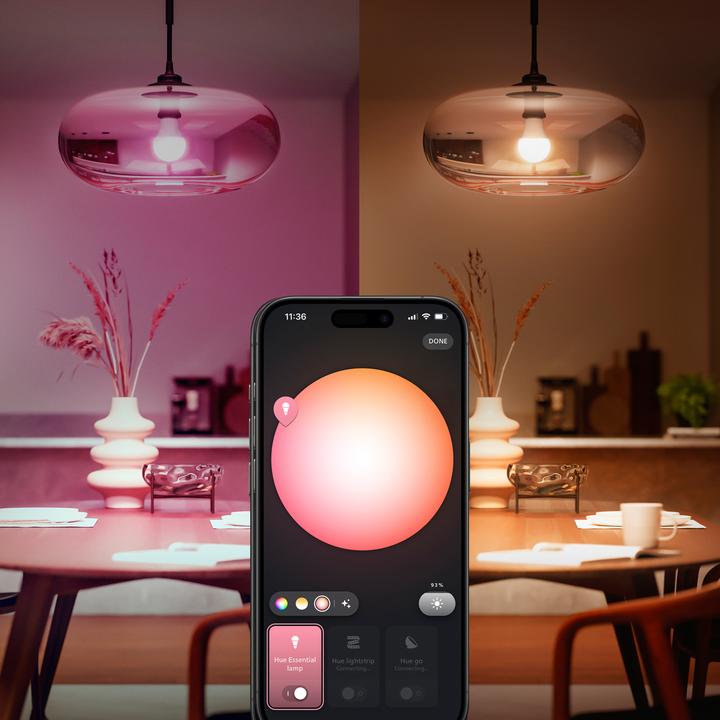 Actual product image Philips Hue Essential White & Color Ambiance (E27, 8 W, 806 lm, 1 x, F)