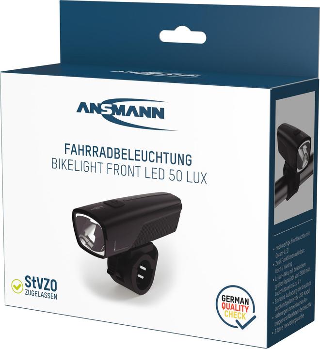 Image du produit Ansmann Bikelight LED avant 50lx 2600mAh (180 lm, 50 lm)