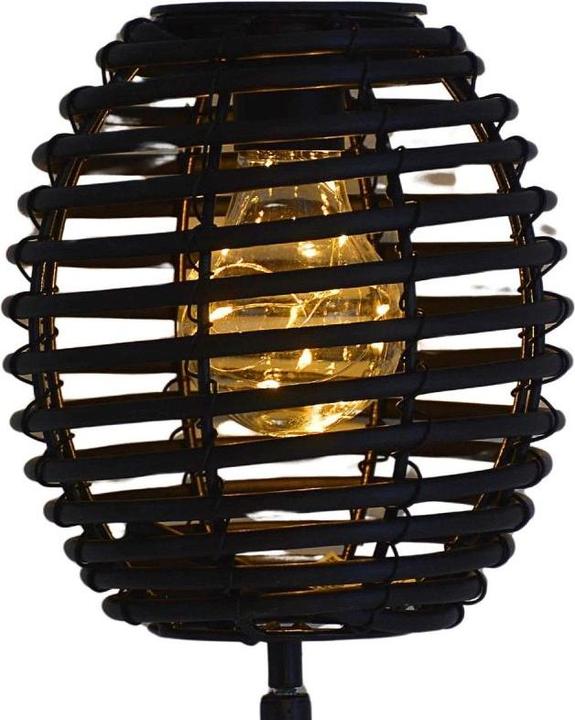 Actual product image ProGarden Lampa Solarna Kula Rattan Czarny