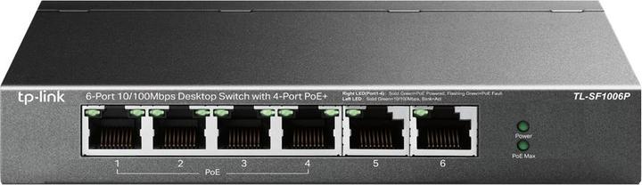 Image du produit TP-Link 6-PORT 10/100 MBPS DESKTOP SWITCH WITH 4-PORT POE+ (6 ports)
