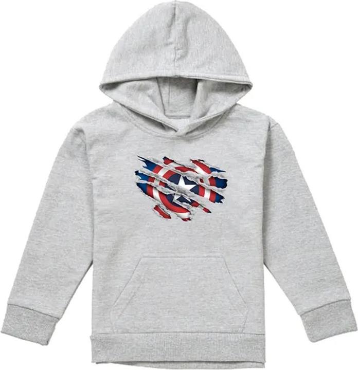 Produktbild Captain America Kapuzenpullover Zum Überziehen meliert (128)