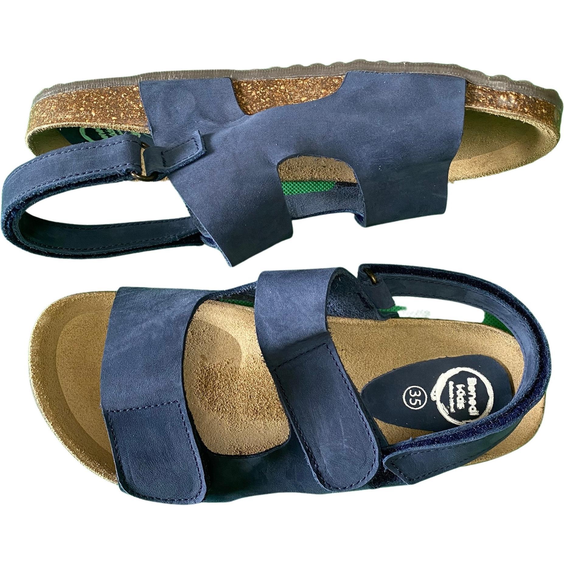 Benedi, Jungen, Sandalen, kindersandalen nobuck, Blau, (35)