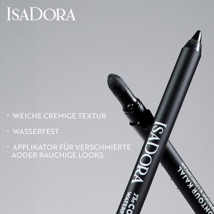 Image du produit Isadora Crayon contour parfait Kajal Eyeliner noir pour yeux charbonneux - Très pigmenté et hypoallergénique