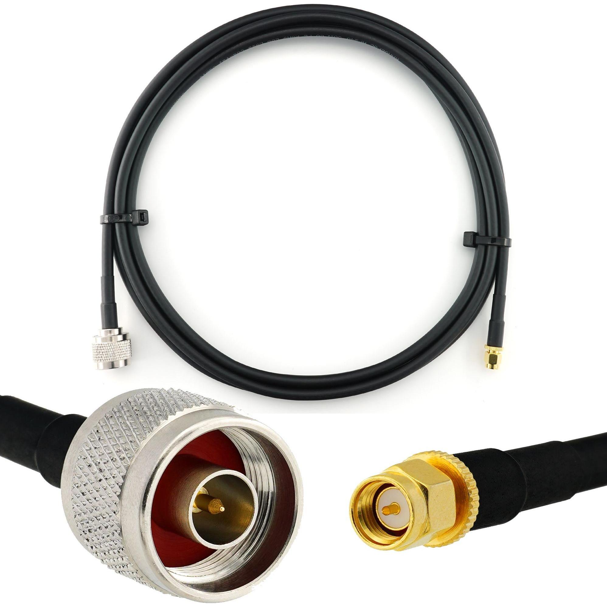 Rangeful Cavo coassiale da SMA maschio a N maschio da 1 metro??? HF240 (equivalente a LMR240) HF240-NM-SM-1, Cavo antenna