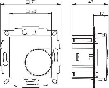 Actual product image Eberle Controls Eberle UTE 1031-RAL9010-G-50 Flush-mounted room thermostat 5 to 30°C