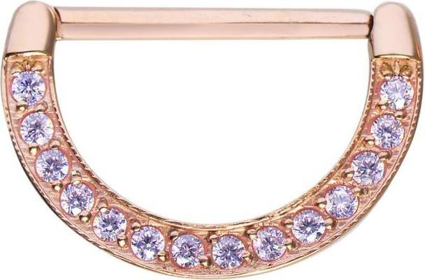 Produktbild Bijouteria Brustpiercing (Chirurgenstahl 316L, PVD Beschichtung (goldfarbig), Zirkonia)