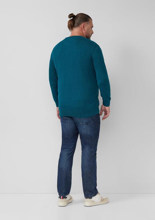 Produktbild s.Oliver Strickpullover Baumwollpullover mit Logo-Stickerei (3XL)