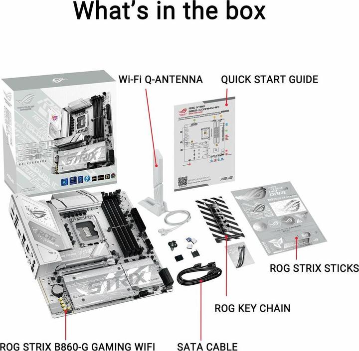 Immagine prodotto ASUS ROG STRIX B860-G GAMING WIFI (LGA 1851, Intel B860, mATX)