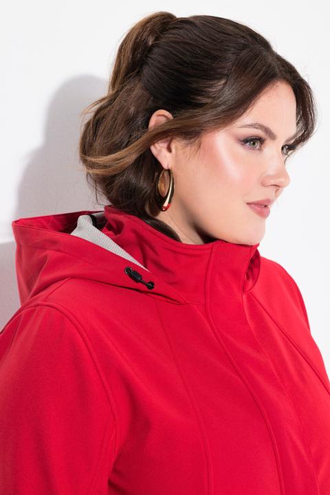 Produktbild Ulla Popken HYPRAR Softshell-Longjacke, wasserdicht, A-Linie, Kapuze (50, 52)