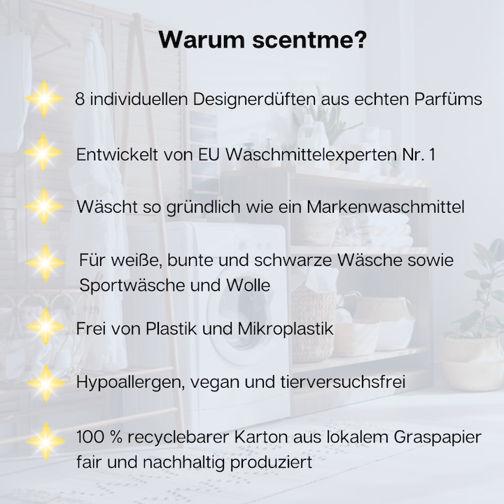 Produktbild scentme allscent all-in-one Universalwaschmittel mit Wäscheparfüm (32 Waschgänge, Caps, Pods)