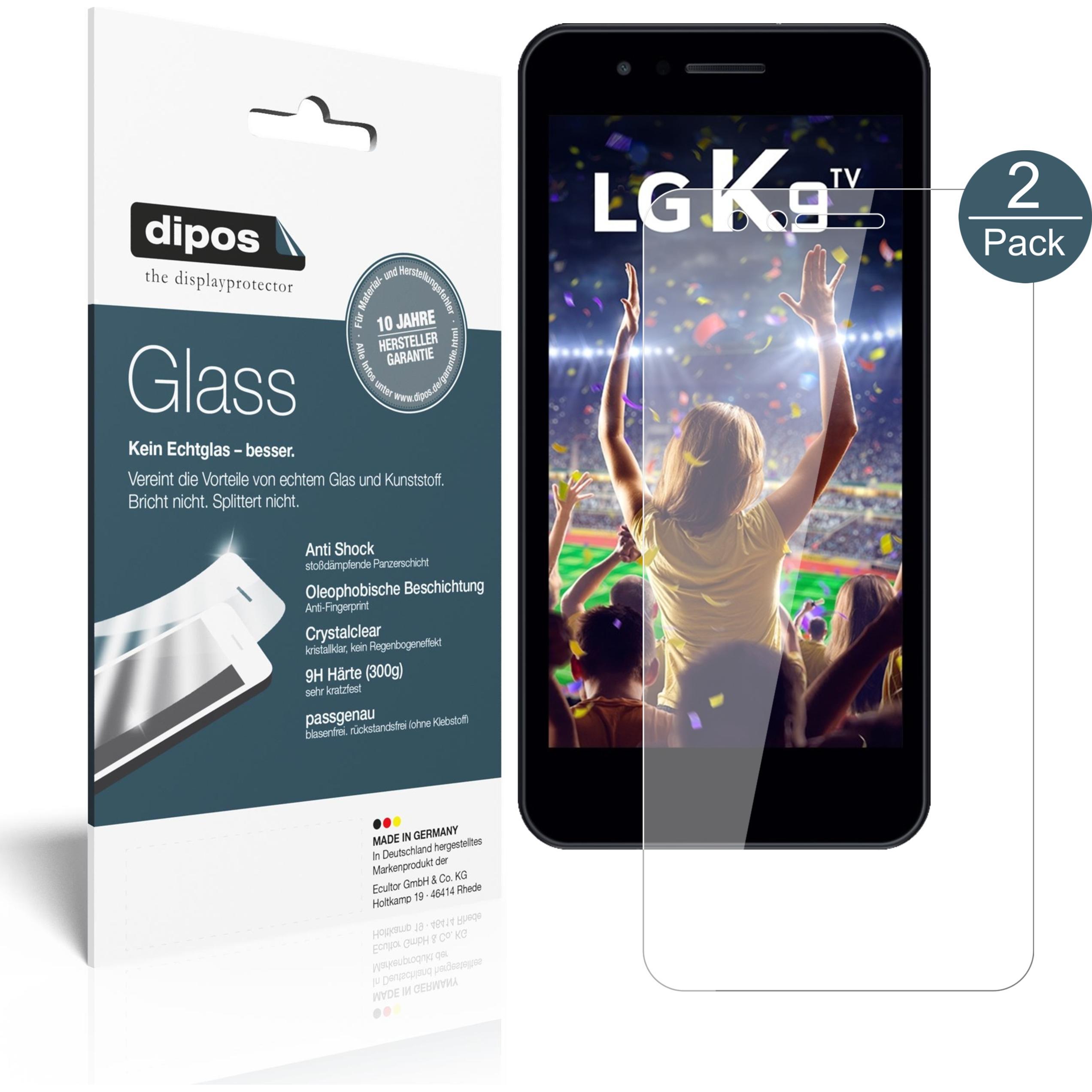 Dipos Displayschutz Anti-Shock (1 Stück, LG K9), Smartphone Schutzfolie, Transparent