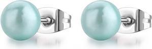 Image du produit Sagapo S'AgapÃµ - Charming steel earrings with a light blue Wisdom SWI30 pearl