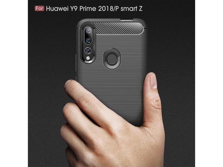 Actual product image Screenguard Huawei P Smart Z Cover Carbon Brushed Soft TPU (Huawei P Smart Z)