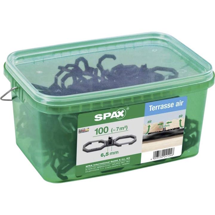 Spax Terasse Air Spacer 6,5mm Ventilation for wood boards Terasse L in handle case 100 pcs.