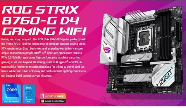 Image du produit ASUS ROG STRIX B760-I GAMING WIFI (LGA 1700, Intel B760, Mini-ITX)