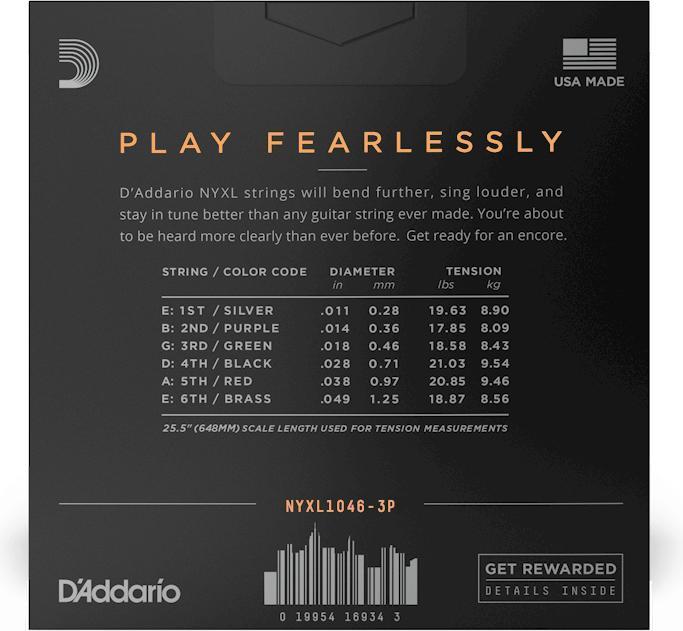 Actual product image D'Addario NYXL1046 New York XL (6x, Guitar, 0.05")