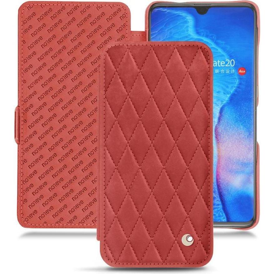 Noreve Lederschutzhülle horizontal (Huawei Mate 20), Smartphone Hülle, Rot