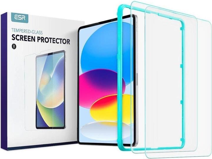 Actual product image ESR TEMPERED GLASS TEMPERED GLASS 2-PACK IPAD 10.9 2022 CLEAR (2 pcs., Apple iPad 2022 (10th Gen))